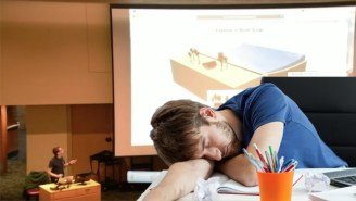 Watch This University Lecture Get A Surprise Interruption By A Sleeping Student