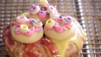 This Rainbow Inception Doughnut Is Made By Unicorns, Blessed By Puppies, And Is Every Terrifying 2016 Food Trend Rolled Into One