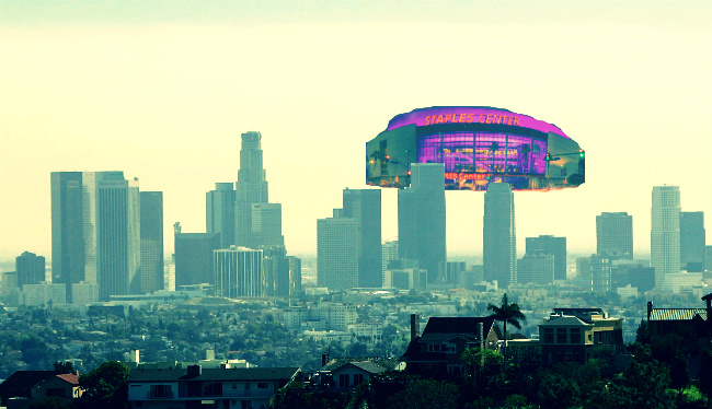 The new floating Staples Center.