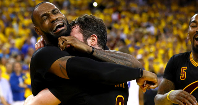 LeBron James and Kevin Love