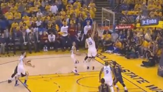 This Ridiculous Andrew Bogut Block Led To Steph Curry’s First Three Of Game 2