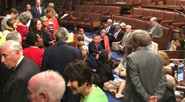 House Democrats Stage A Sit-In While Demanding Gun Control Vote