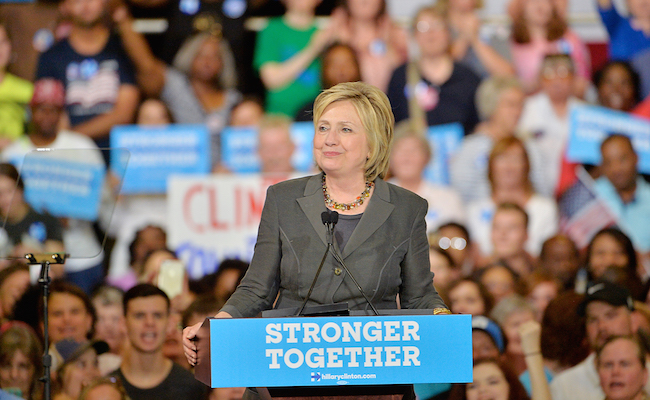 Hillary Clinton Campaigns In Raleigh, North Carolina
