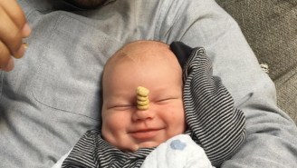 Dads Everywhere Are Suddenly Taking ‘Cheerio Stacking’ Very Seriously