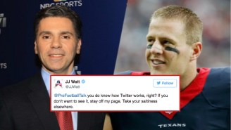 J.J. Watt Got Into A Twitter Fight With ‘Salty’ Mike Florio Over Something Extremely Silly