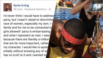 Kyrie Irving Responded After People Complained About Only White Women Being At His Celebratory Yacht Party