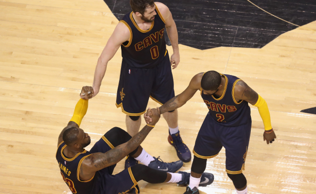 lebron james, kevin love, kyrie irving