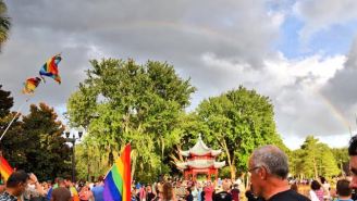 A Giant Rainbow Appeared Over The 50,000 People At The Orlando Vigil