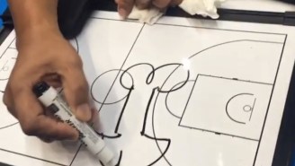 Andray Blatche And His Philippines Coach Enjoy A Bit Of Juvenile Humor With A Whiteboard