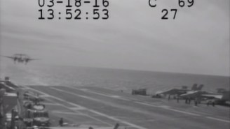 Watch The Frightening Moment An Aircraft Carrier’s Cable Snaps Mid-Landing