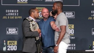 Jon Jones And Daniel Cormier Jaw At One Another During A Contentious UFC 200 Faceoff