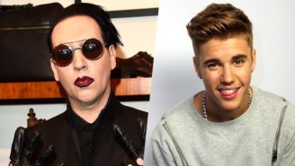 Justin Bieber Is Basically Selling A Marilyn Manson Shirt For 200 Bucks At His Tour