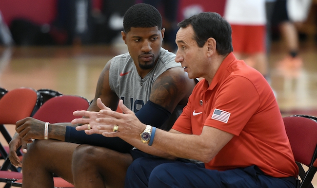 Paul George, Mike Krzyzewski