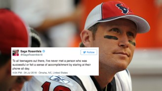 Former QB Sage Rosenfels Made A Dumb Tweet About Teens And Got Absolutely Slammed For It