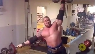 This Video Of The Mountain Lifting 200-Pound Dumbbells Is Going Viral Again