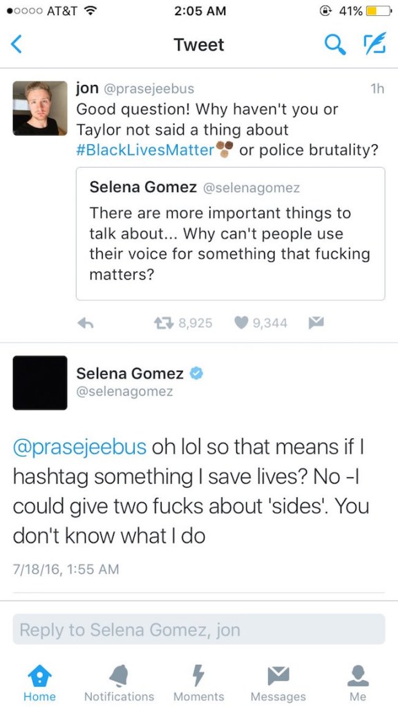 selena gomez BLM