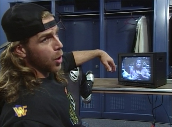 Shawn Michaels watches Raw