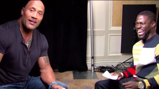 The Rock And Kevin Hart Crack Up Doing Over The Top Impressions Of Each Other