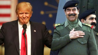 Donald Trump’s ’60 Minutes’ Chair Takes Priceless Inspiration From Saddam Hussein