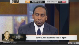 Stephen A. Smith Fights Back Tears As He Talks About His Friend, John Saunders