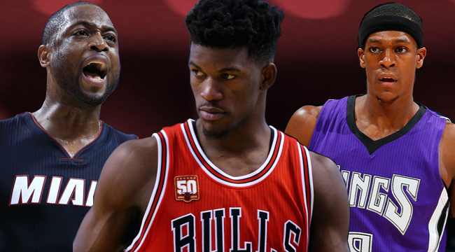 Dwyane Wade, Jimmy Butler, Rajon Rondo