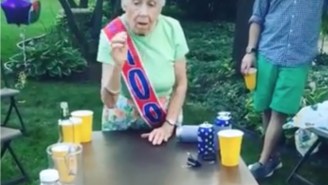 Watch This 100-Year-Old Grandma Win At Beer Pong And Prove That You’re Only As Old As You Feel