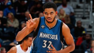Karl-Anthony Towns Made Salah Mejri Look Silly On This Slick Dribble-Drive And Spin Move