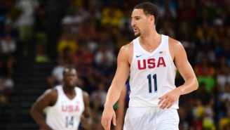 This Killer Catch-And-Shoot Klay Thompson Triple Really Summed Up His Huge Day For Team USA