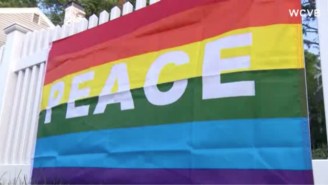 An Entire Neighborhood Flies Rainbow Flags After Gay Neighbors Get Egged
