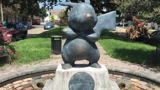 A Mysterious Pokemon Monument Was Clandestinely Erected Last Night In A Historic New Orleans Fountain