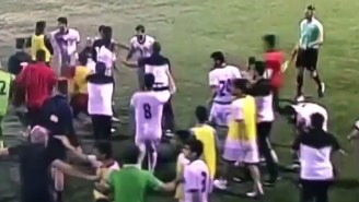 A Brawl Broke Out At A Soccer Game After A Ball Was Kicked At Someone’s Head