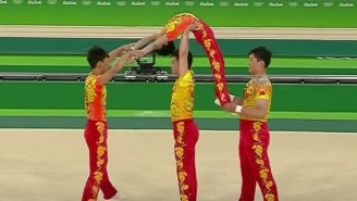 This Incredible Floor Routine Requires Using A Gymnast As A Human Jump Rope