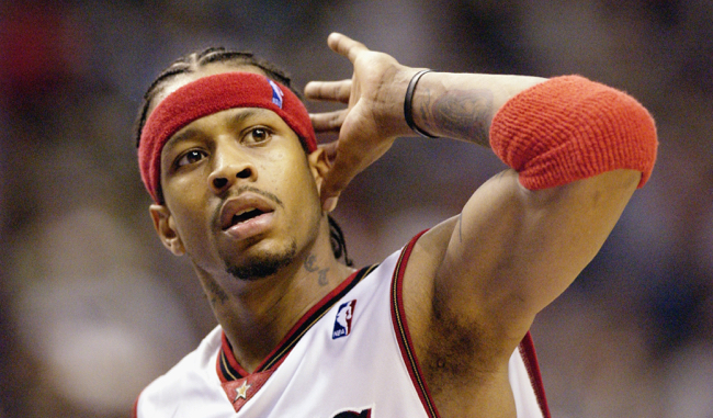 Allen Iverson of the Eastern Conference All-Stars drives against News  Photo - Getty Images