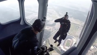 Check Out The First Skydive From A Goodyear Blimp In Over Half A Century