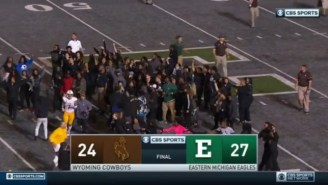 Eastern Michigan Students Protested On-Campus Racist Graffiti Following The Team’s Win Over Wyoming