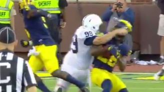 Penn State’s 258-Pound Kicker Absolutely Demolished This Michigan Returner