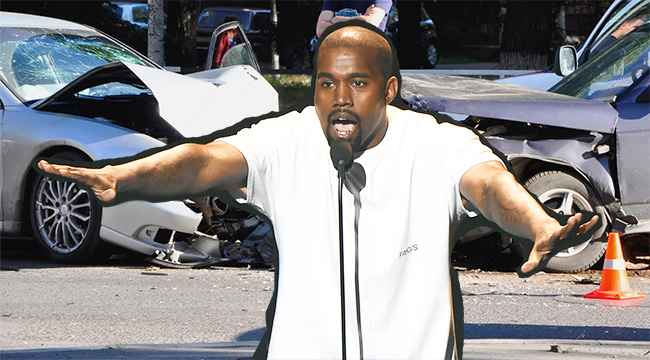 Kanye West's 2002 car crash revisited as new track mentions accident