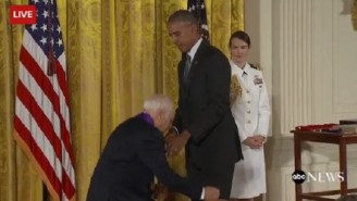 Mel Brooks Pranked President Obama By Pretending To Pull Down His Pants