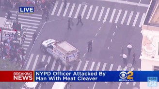 A Man Attacked A Police Officer With A Meat Cleaver In Midtown Manhattan