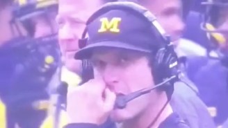 Jim Harbaugh Got Caught Picking And Eating A Booger On Camera
