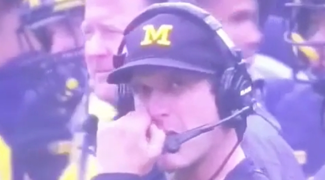 Jim Harbaugh Got Caught Picking And Eating A Booger On Camera 5322