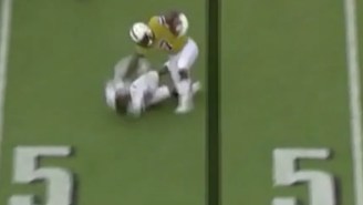 Leonard Fournette Attempted To Stiff Arm A Defender Through The Earth