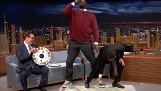 Jimmy Fallon Foolishly Attempted To Get Shaq Drunk With Jell-O Shot Twister