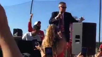 Rutgers Shut Down Its Student Tailgate Because Its AD Got On Stage And Chugged A Beer