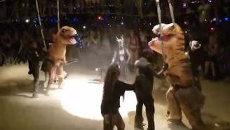 Why Didn’t Anyone Tell Us There Were T-Rex Fights At Burning Man?