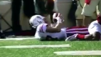 A Nebraska Receiver Showed Off Otherworldly Concentration To Catch A Ball While Laying Down