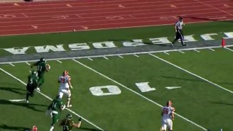 This Incredible Pick Six Features A Bunch Of Laterals And A Ridiculous Big Man Touchdown