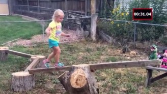 The World’s Best Dad Built His Daughter An Amazing Backyard ‘American Ninja Warrior’ Course