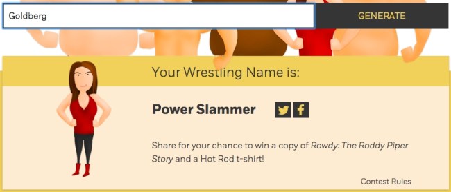 wrestling name generator Power Slammer