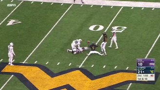 A West Virginia Wide Receiver Made A Backhanded Diving Catch That Seems Virtually Impossible